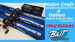 Bait Tackle Store Specials: Major Craft Basspara + Daiwa Ardito Reels Combo Specials