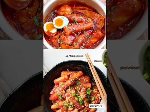 Some Popular Korean Food You Must Try. #kdrama #shorts #koreanfood #ramyeon #kimchi #kimbab #corndog