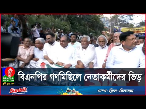 এক দফা দাবিতে রাজধানীর শুরু হয়েছে বিএনপির গণমিছিল