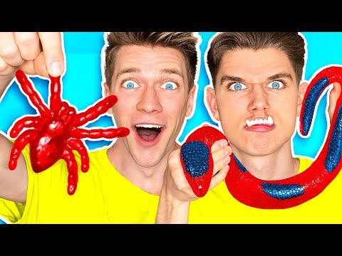 Gummy Food vs. Real Food Challenge! *EATING GIANT GUMMY FOOD* Best Gross Sour Candy Real Funny Worm