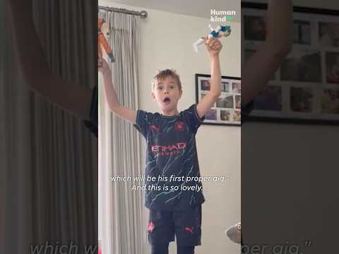 Little boy surprised with dream concert tickets over radio | Humankind #shorts #goodnews