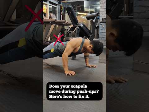 Fix your scapula during push-up!🔧 #pushups