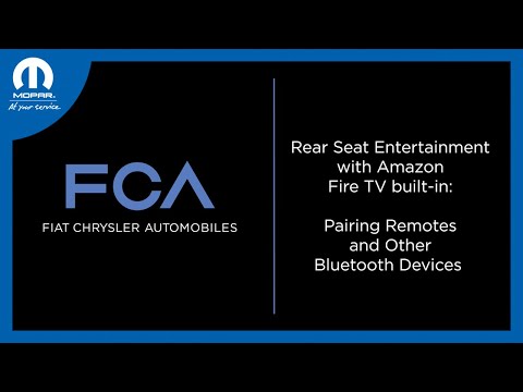 Rear Seat Entertainment With Amazon Fire TV – Pairing Bluetooth Devices | 2024 FCA Vehicles