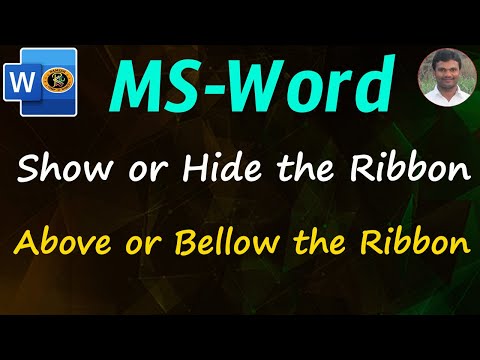 About the Ribbon in Telugu || MS-Word || By K. Ramesh