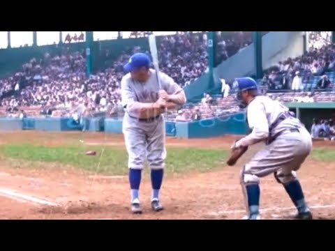 Babe Ruth & Lou Gehrig Batting in 4K Color