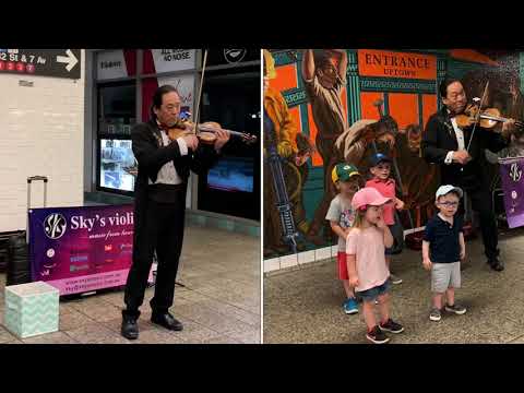 新冠病毒前纽约地铁站活跃的小提琴家们/violinist active on the New York subway before Covid-19