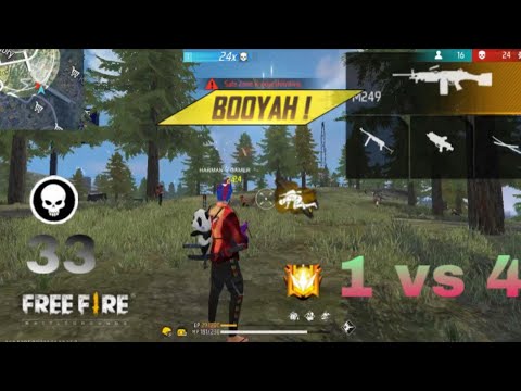 my free fire gameplay in ranked match 33 enemy killed @harmanop4176 #viral