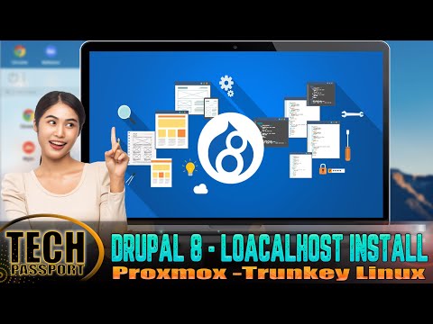 How to Install Drupal 8 on Localhost with Proxmox ✅ Trunkey Linux drupal installation tutorial