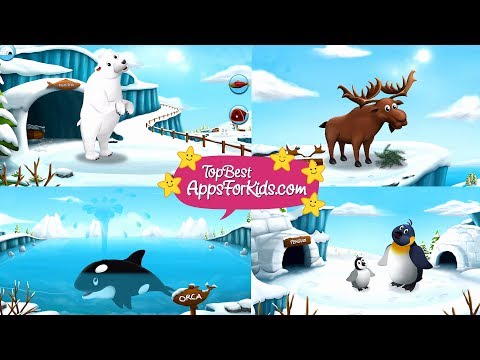 10 Arctic Animals ❄️ Learning App for Kids 🐋 feed, sleep, play with Animals