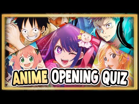 ANIME OPENING QUIZ 🎶 [Very Easy - Very Hard] 50 OPENINGS 🔊