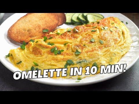 Tasty OMELETTE in 10 MIN! COUNTRY Cheese Omelette Recipe. EASY OMELET with Tomatoes & Cream Cheese.