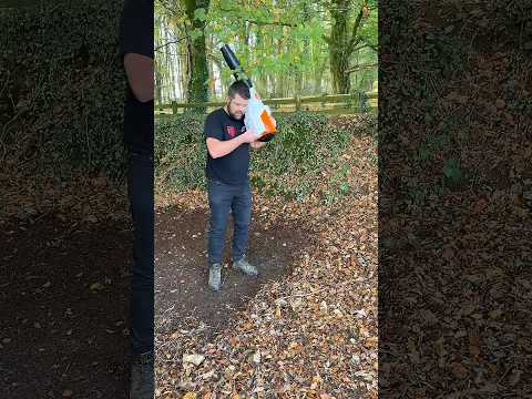 CRAZY Leaf Blower Clearing Leaves #blower #funny #autumn #triggerhappy