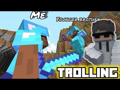 TROLLING my BROTHER in his OWN world | Minecraft pocket edition gameplay  #mcpehindi