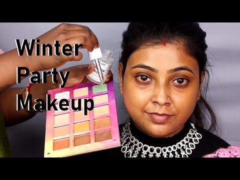 Winter Party Makeup Tutorial/ Simple Party Makeup For Beginners/ Makeup Tutorial