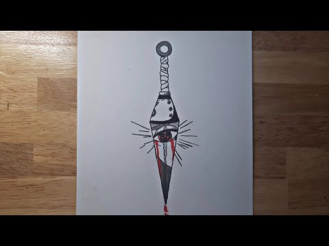 How to Draw Kakashi Kunai - Easy Anime Drawing Coloring for Beginner