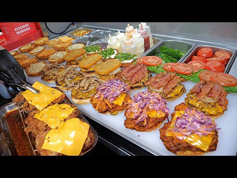 Monthly sales $100,000 (USD) ! Amazing American Bacon Double Cheeseburger / Korean Street Food