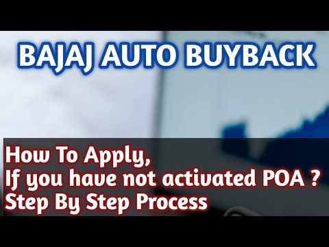 Bajaj Auto Buyback, How To Apply For Buyback ? CDSL Process for Non POA in Angelone