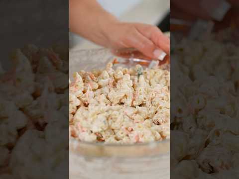 quick and easy CLASSIC MACARONI SALAD! #shorts #macaronisalad