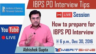 Live session - IBPS PO interview tips