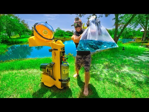 Submerging Personal MINI SUBMARINE In Backyard Pond!!! (Underwater Mission)