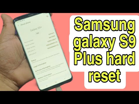 Samsung galaxy S9+ hard reset ||Samsung S9+ pattern lock 🔒 remove || factory reset || S9+