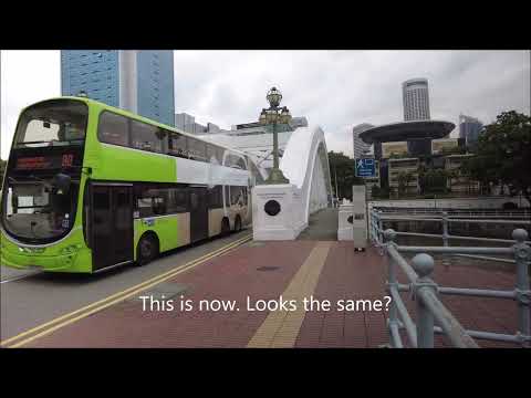 Old Singapore Heritage. Old Singapore River at Boat Quay. Then and Now. 19XXs / 2024.