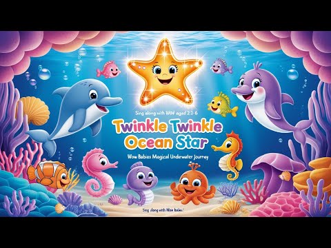 Twinkle Twinkle Ocean Star| A Magical Underwater Journey| Wow Babies Sing Along|#kidssongs