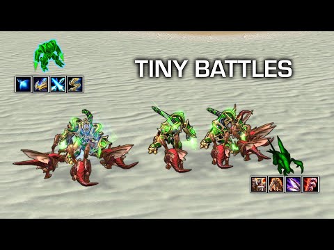 Small battles! 8 Zerglings vs 3 Zealots, who wins?