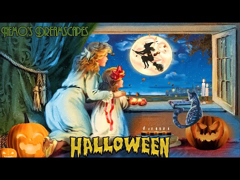 1948, Vintage Halloween Oldies playing in another room (leaves falling, wind, howling) 11 HOURS ASMR