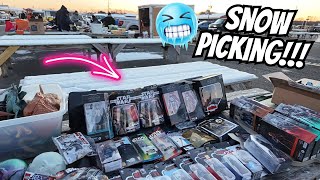 Flea Market INSANITY! I Went Picking in the SNOW!