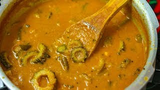 BITTER GOURD MASALA CURRY  ❤ Side Dish For Rice.!!!