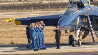 Blue Angels at Americas Airshow 2024 with incredible close formation flying and pilot walk ins - 4K