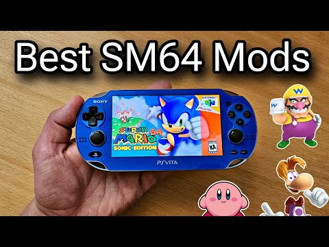 ULTIMATE Super Mario 64 Ps Vita Mods Showcase - Sonic, Kirby, Wario, Minecraft Textures + More