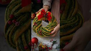 Wreath Bread | Christmas Recipe #christmas #wreath #bread #mooncooking