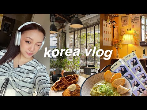 KOREA VLOG: aesthetic cafes, travelling alone & being productive ✨