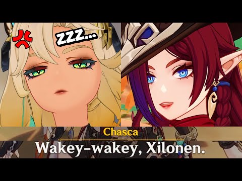 CHASCA Wakey-Wakey XILONEN Cutscene Genshin Impact 5.2 Chasca Story Quest