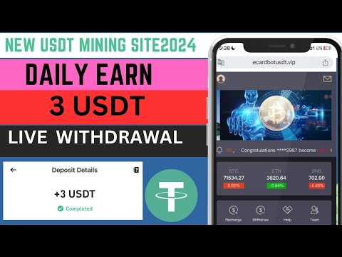 New ecardbotusdt mining site | best usdt earning site | Daily income site | best trusted usdt site