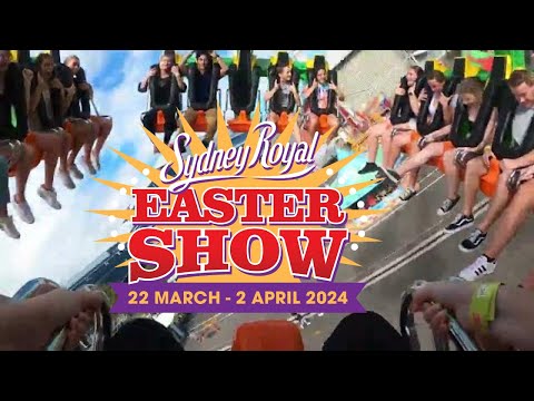 SYDNEY ROYAL EASTER SHOW RIDES 2024   (KMG XXXL KMG XXL THE BEAST ON RIDE POV)