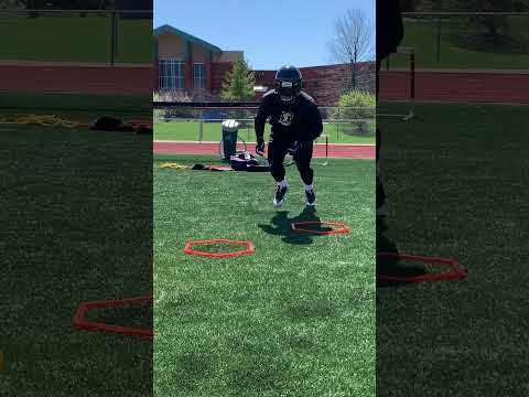 D-Line foot placement drill #footballdrills #footballtips #dline #defensiveline