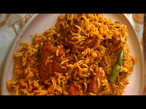 How to make tasty chicken biryani at home on Woodfire