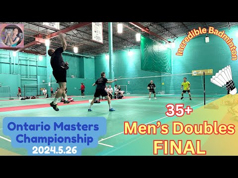 Ontario Masters Championship -- Final. 35+ Men's Doubles Winson/Ken & Corey/Rob 安省羽毛球MASTERS男雙35+冠軍賽