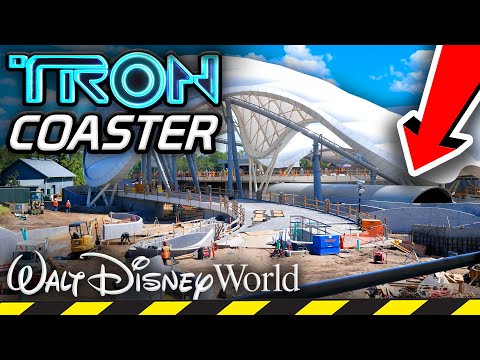 RAILROAD TRACK THRU TRON COASTER TUNNEL! - Construction Update August 2022