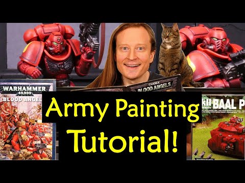 Blood Angels Space Marines Painting Tutorial. Full Warhammer 40K Army for Nova Open Charity Raffle!