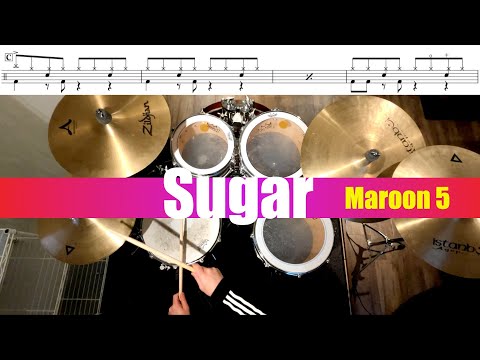 Sugar-Maroon5 叩いてみた Drum cover ドラム練習動画