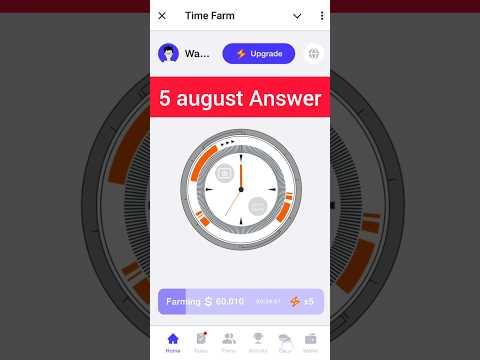 Time Farm Answer Today 5 august | Time Farm oracle Answer | Time Farm Today's Answer