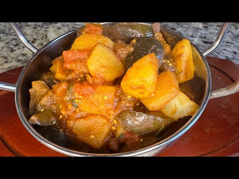 Potato Brinjal Curry Recipe/Aloo Baingan sabzi/Vankaya Alugadda Tomato Curry/SimpleVegetarianCurry