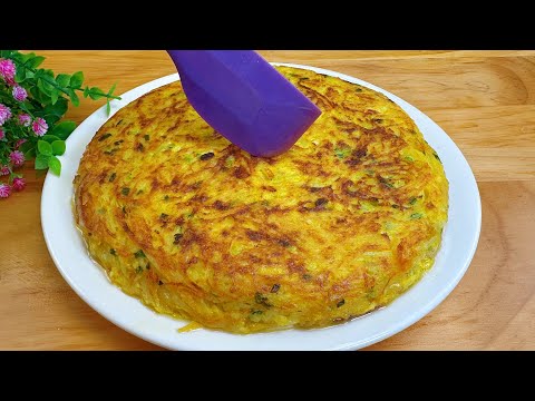 Savory, Soft, and Cheesy Potato Shredded Pancakes ! How to Make Delicious Potato Pancakes at Home !