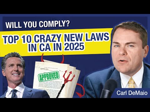 Top 10 Craziest New Laws in CA in 2025