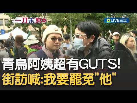 青鳥阿姨超派! 街訪時怒吼: 我要罷免"他"! 吳靜怡訪問四叉貓竟被抓現行犯? 林亮君喊: 民眾現身要冷靜別衝立院 痛批韓動用警察權｜【新台灣加油】20241220｜三立新聞台