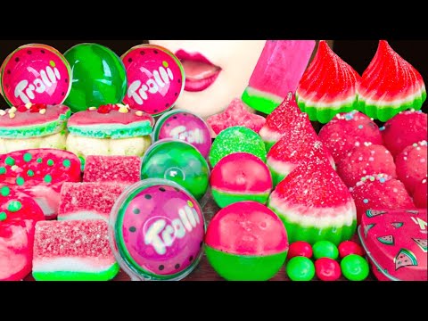 【ASMR】WATERMELON DESSERTS🍉 MUKBANG 먹방 食べる音 EATING SOUNDS NO TALKING